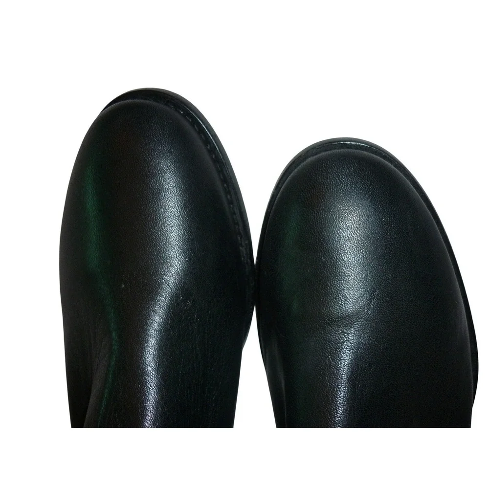 Frye Carly Black Leather Double Zip Chelsea Ankle Boots 9.5 B 3471718‎ NWOB